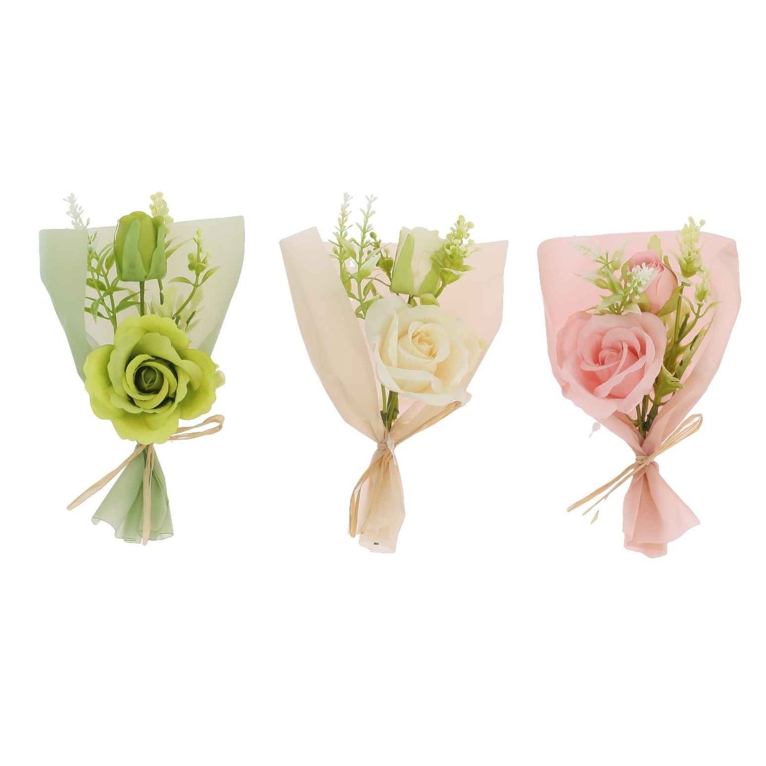 MINI BOUQUET DE FLEURS AVEC PAPIER ET FICELLE