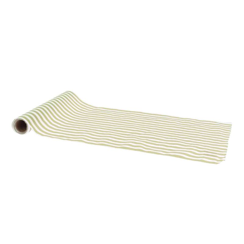 CHEMIN DE TABLE PISTACHE ET CREME 28CMX5M