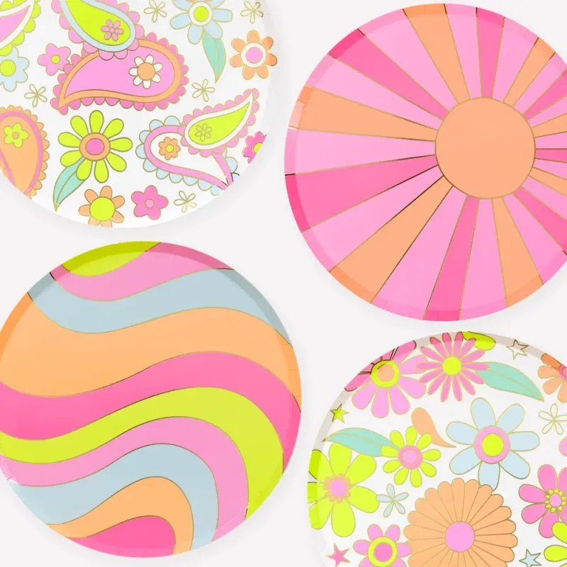 ASSIETES FLOWER POWER 26.5CM (8) ASSIETES FLOWER POWER 26.5CM (8)