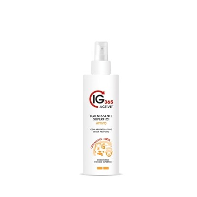 Igienizzante Attivo Mascherine e Superfici - Spray Alcool &gt;80% - ml. 250