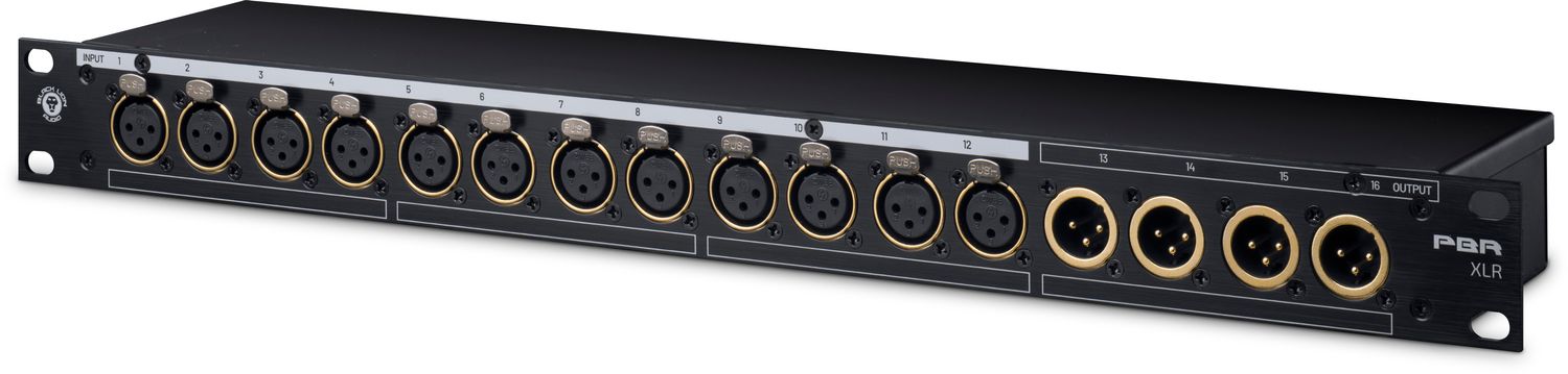 Black Lion Audio PBR-XLR Patchbay XLR 16 points plaqué or