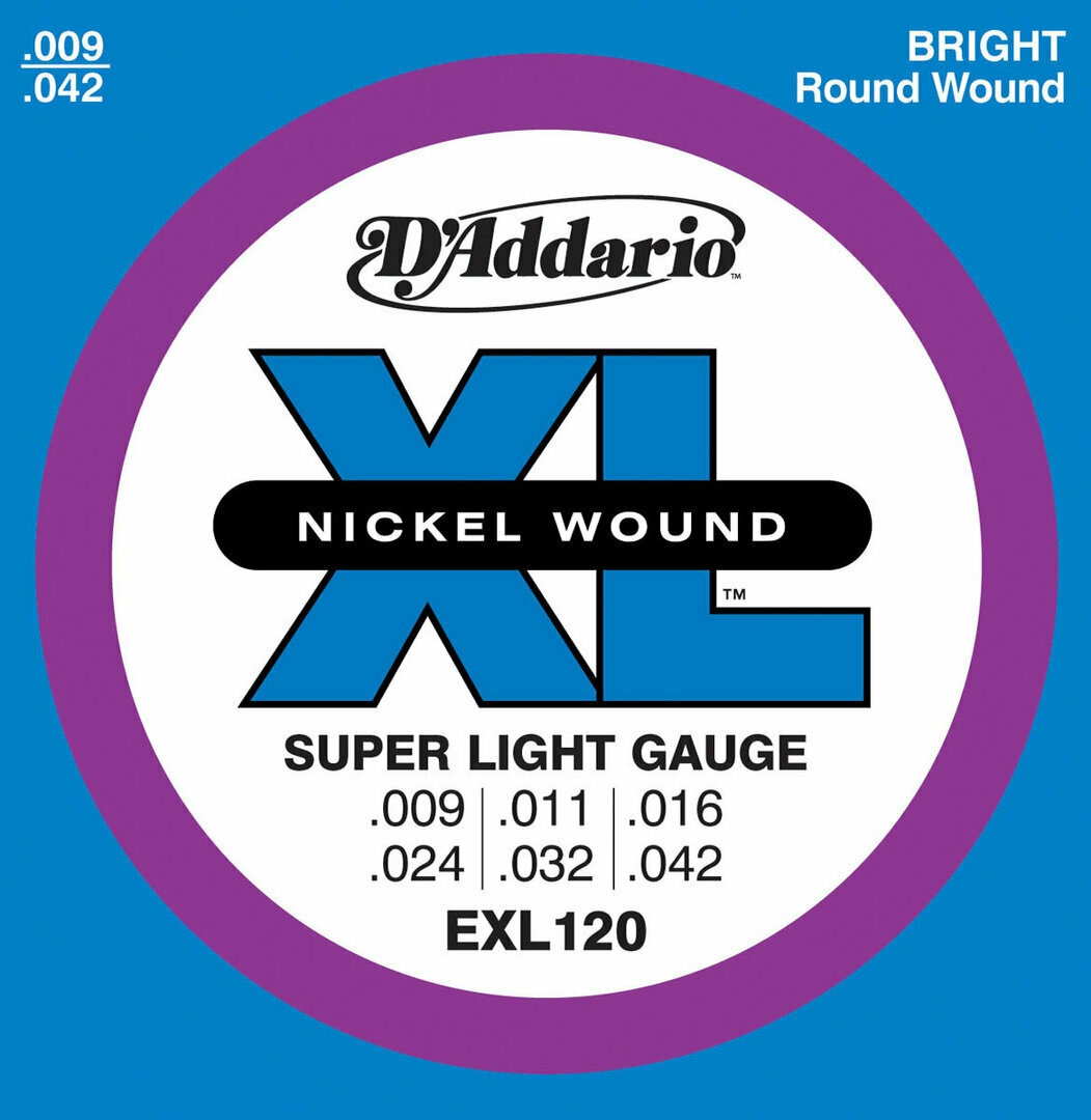 JUEGO DE CUERDAS PARA GUITARRA ELECTRICA "D'ADDARIO" EXL-120