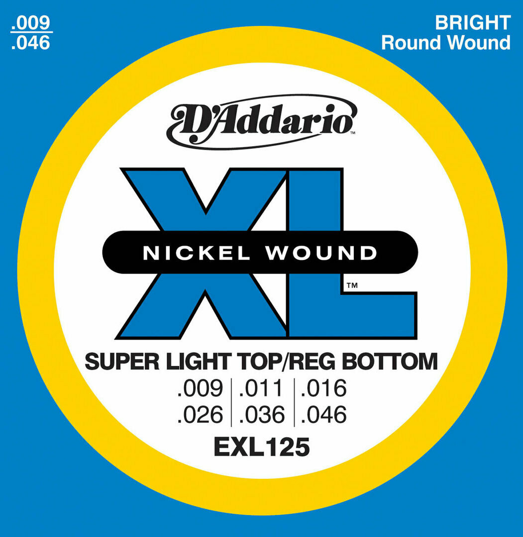 JUEGO DE CUERDAS PARA GUITARRA ELECTRICA "D'ADDARIO" EXL-125