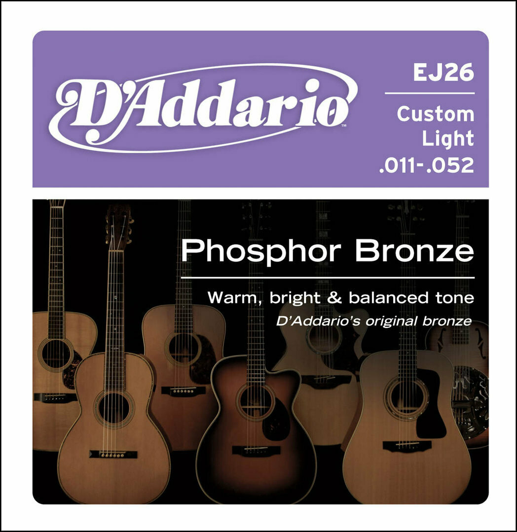 JUEGO DE CUERDAS PARA GUITARRA ACUSTICA "D'ADDARIO" EJ-26