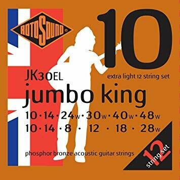 JUEGO DE CUERDAS PARA GUITARRA ACUSTICA "ROTOSOUND" JK30EL