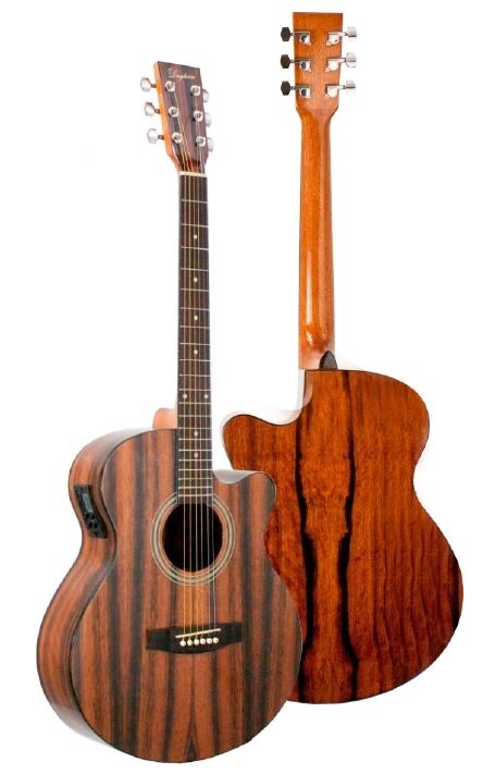 GUITARRA ACUSTICA DAYTONA A401CE MINI JUMBO EBANO