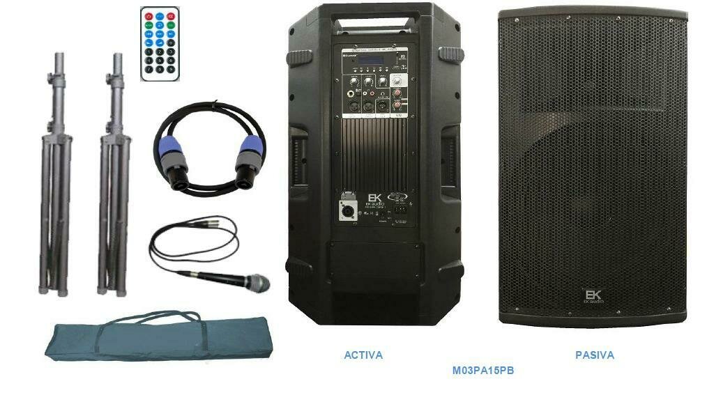 EQUIPO PA EK AUDIO DE 15 800W M03PA15PB
