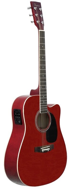 GUITARRA ACUSTICA DAYTONA A411CE ELECTRIFICADA ROJA