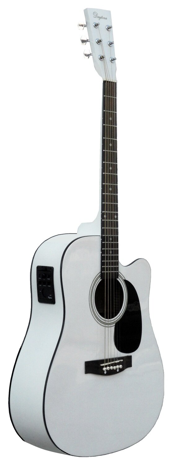 GUITARRA ACUSTICA DAYTONA A411CE ELECTRIFICADA BLANCA