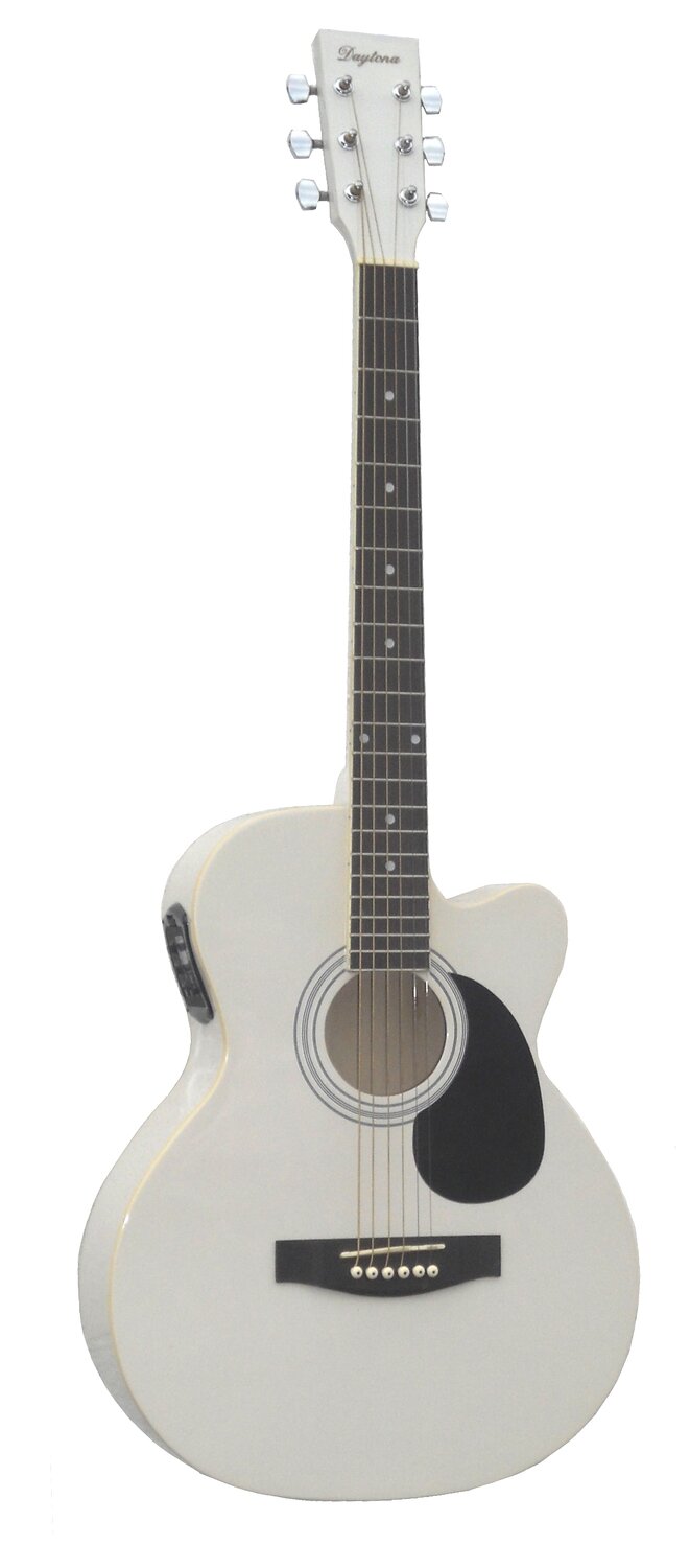 GUITARRA ACUSTICA ELECTRIFICADA DAYTONA A401CEWH BLANCA