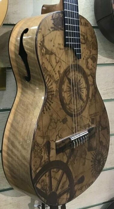 Guitarra artesana hecha a mano, Mapa