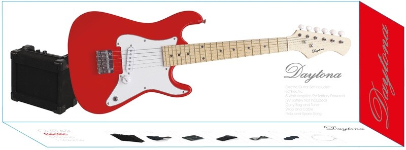 PACK GUITARRA ELECTRICA JUNIOR DAYTONA TIPO STRATOCASTER ROJO PACK GUITARRA ELECTRICA JUNIOR DAYTONA TIPO STRATOCASTER ROJO