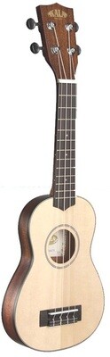UKELELE SOPRANO DE KALA SERIE VIAJE TAPA MACIZA