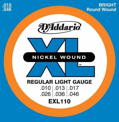 JUEGO DE CUERDAS PARA GUITARRA ELECTRICA JUEGO DE CUERDAS PARA GUITARRA ELECTRICA "D'Addario" EXL-110