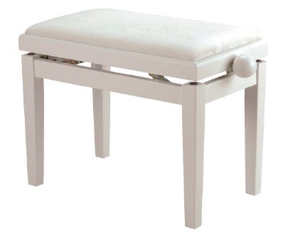 BANQUETA REGULABLE PARA PIANO BLANCO MATE