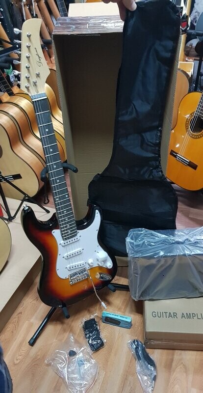 PACK DE GUITARRA ELECTRICA DAYTONA TIPO STRATOCASTER SOMBREADO PACK DE GUITARRA ELECTRICA DAYTONA TIPO STRATOCASTER SOMBREADO