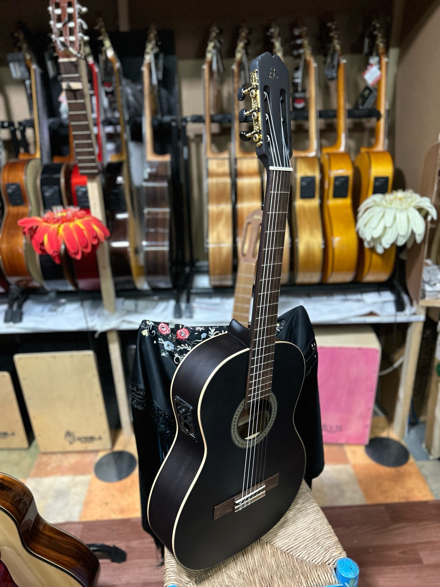 Pack Guitarra Luna electrificada y estuche