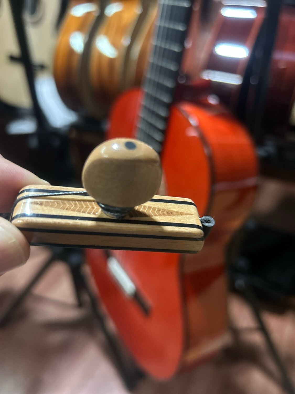 Cejilla de madera artesanal cejilla cejilla de madera flamenca guitarra  acústica y clásica de ébano Cejilla de madera artesanal