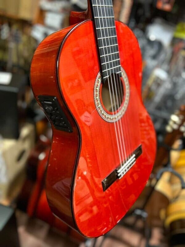 Funda y Guitarras Artesanas Antonio de Toledo F17 FISHMAN roja
