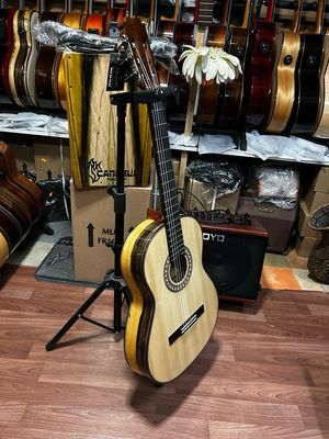 Pack Guitarra flamenca Antonio de Toledo f17 ébano blanco con estuche