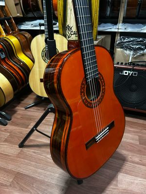 funda y Guitarra flamenca Antonio de Toledo f17 ébano blanco