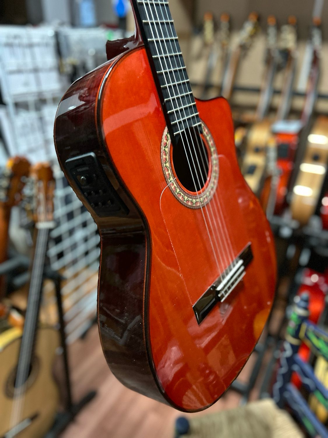 estuche y guitarra Antonio de Toledo f17nr Cuteway fishman