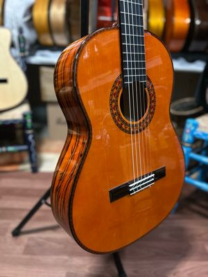 funda y Guitarra flamenca Antonio de Toledo f17 ébano blanco