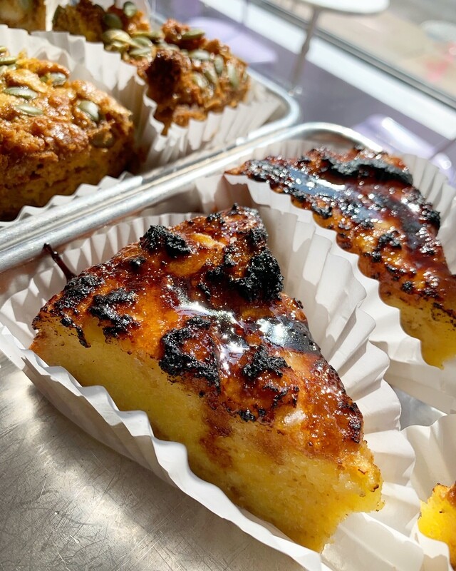 Corn Brûlée Bread Pudding (slice)