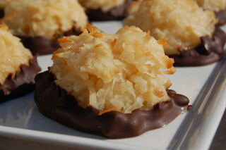 Chocolate Dipped Coconut Macaroon (gluten-free)