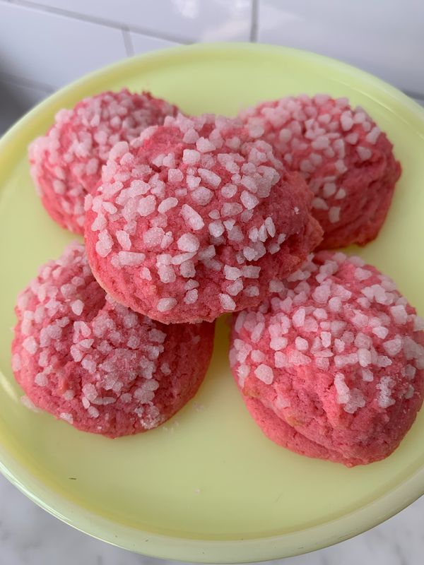 Retro Pink Pearl Cookies | 1/2 dz