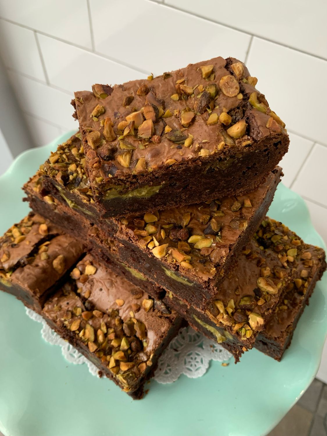 Pistachio Chocolate Brownie
