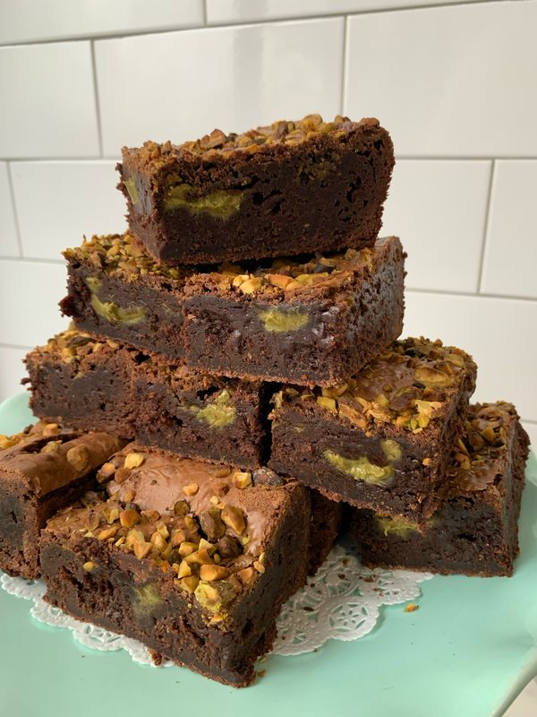 Pistachio Chocolate Brownies | 1/2 Dozen