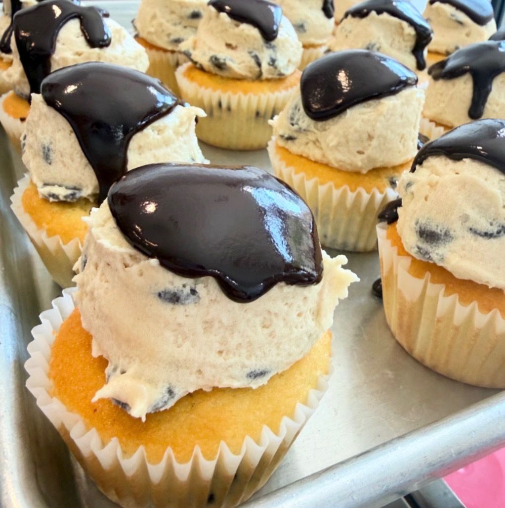 Chocolate Chip Cookie Dough Cupcake