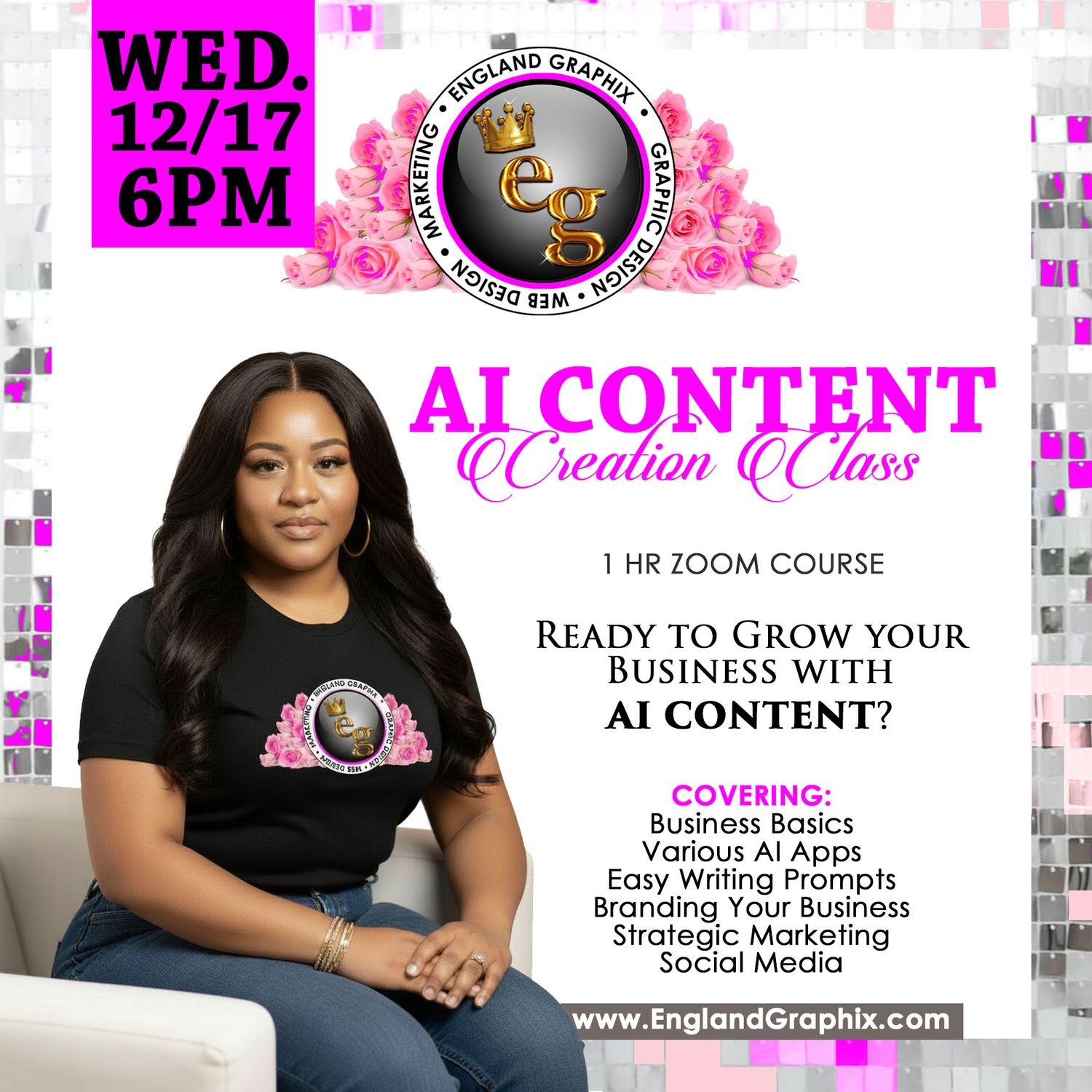 AI Content Creation Class - Wed 12/17 6pm