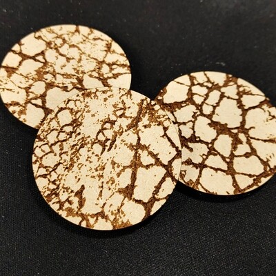 Laser Cut Bases: Cracked Earth 2" (x3)