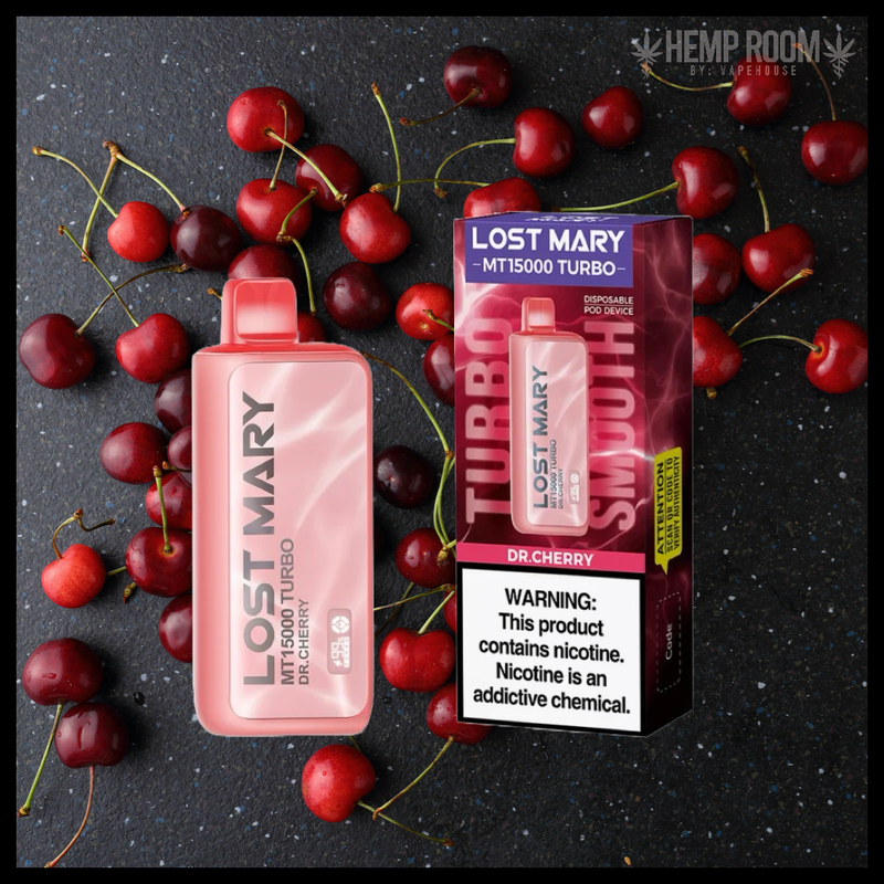 Lost Mary MT15000 Turbo - Disposable 16ml 5% - Dr. Cherry (NIC TAX PAID)