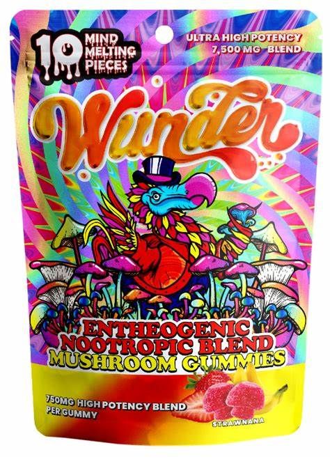 Wunder - Mind Melt Mushroom Gummies (10ct) - Strawnana