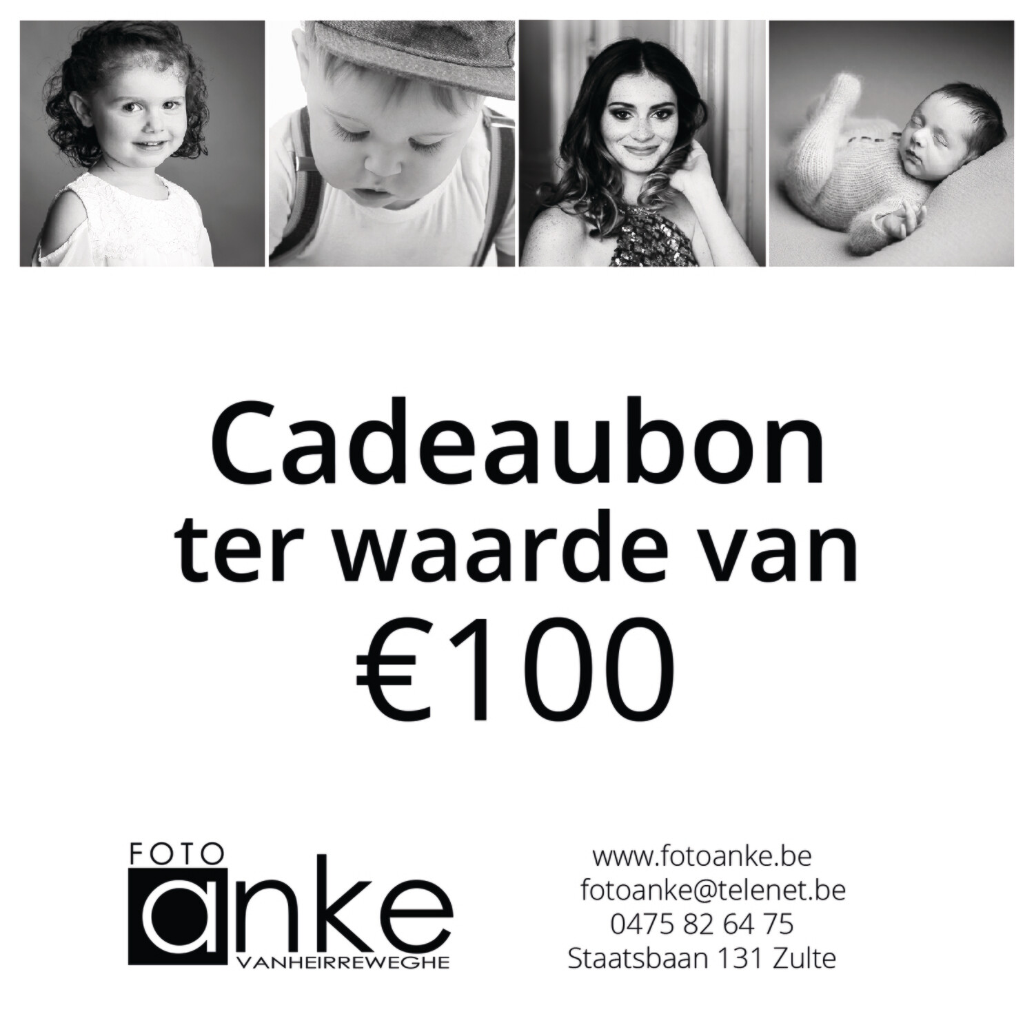 Cadeaubon waarde €100 Cadeaubon waarde €100