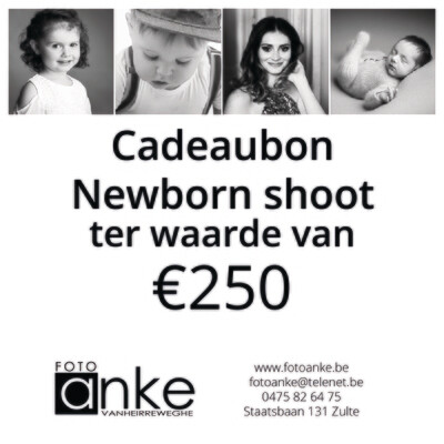Cadeaubon newborn fotoshoot €250