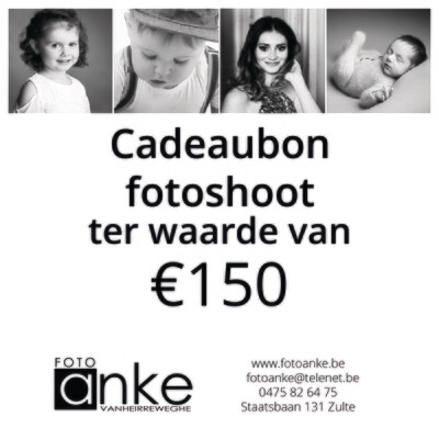 Cadeaubon fotoshoot €150