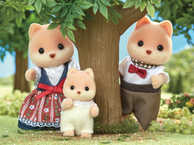 Caramel hondenfamilie