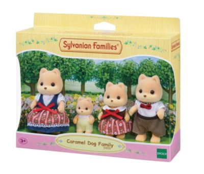Caramel hondenfamilie