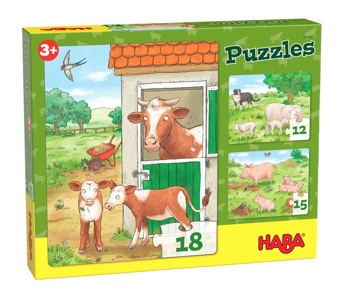 Puzzels- Jonge boerderijdieren
