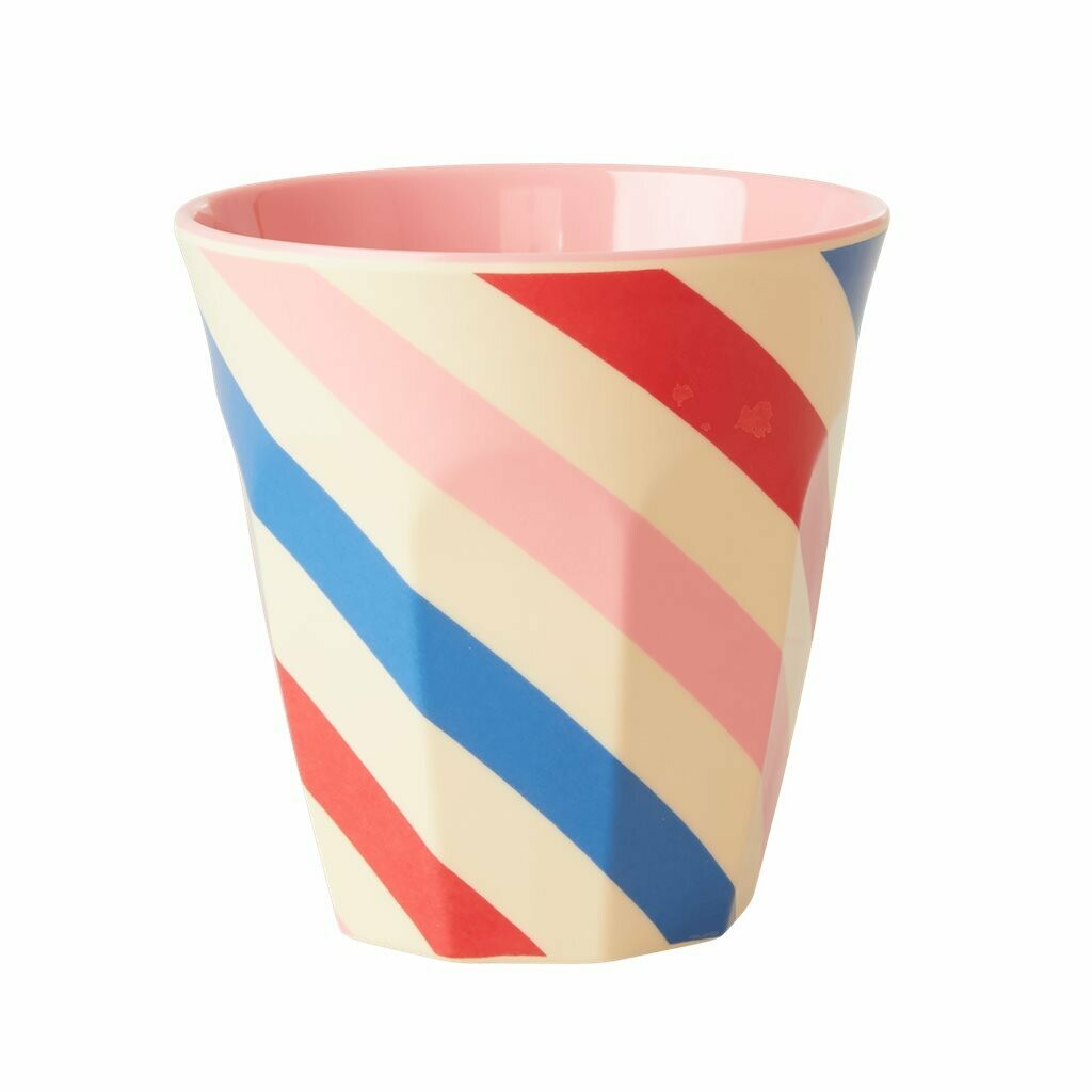 Medium melamine cup - candy stripes