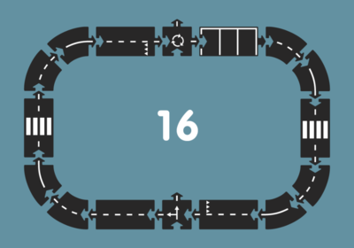 Flexibele autobaan - Expressway 16 stuks