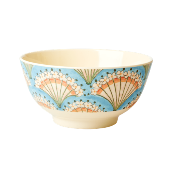 Medium melamine bowl - Flower Fan Print