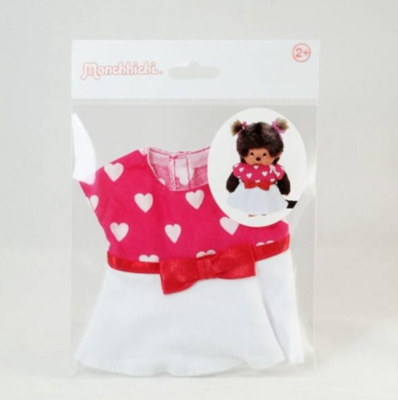 Monchhichi Fashion Feestjurk Hartjes