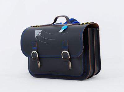 Boekentas leder - Navy Pilote