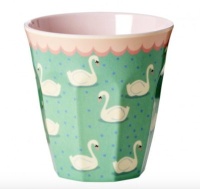 Medium melamine cup - Swan