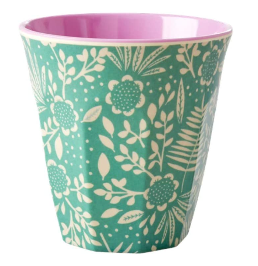 Medium melamine cup - groen/roze